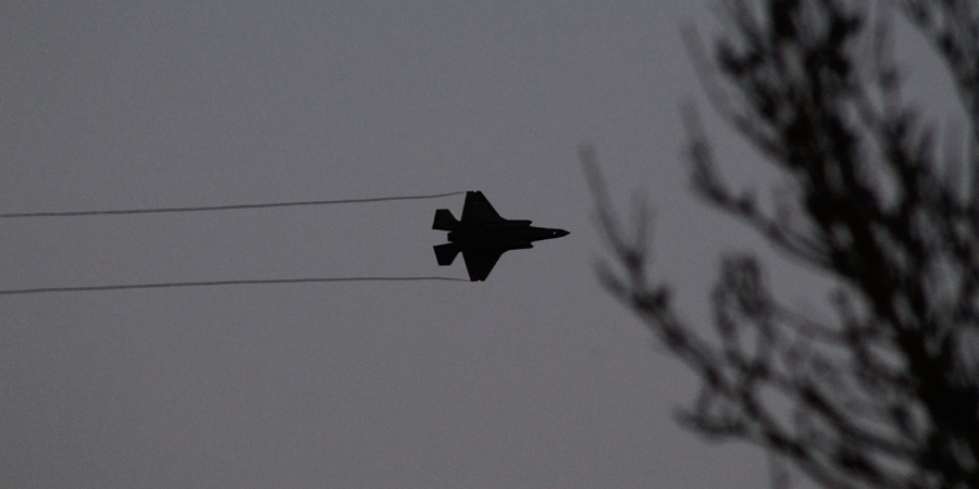 Aeronave israelense F-35 no céu perto da fronteira entre Israel e Líbano, a foto é ilustrativa/Cortesia Editorial Pixabay